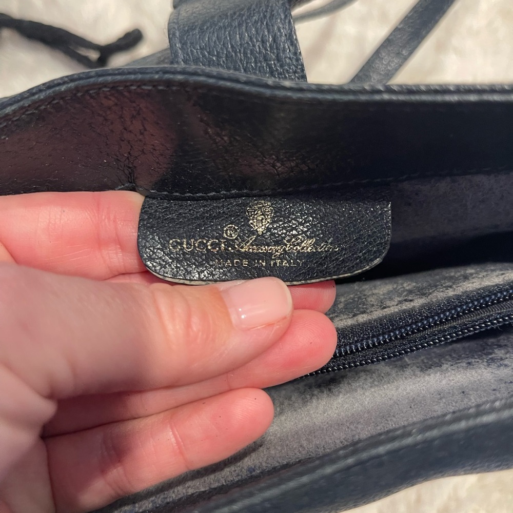 Gucci Navy Sherry GG Monogram Shoulder Bag - Picture 4 of 8